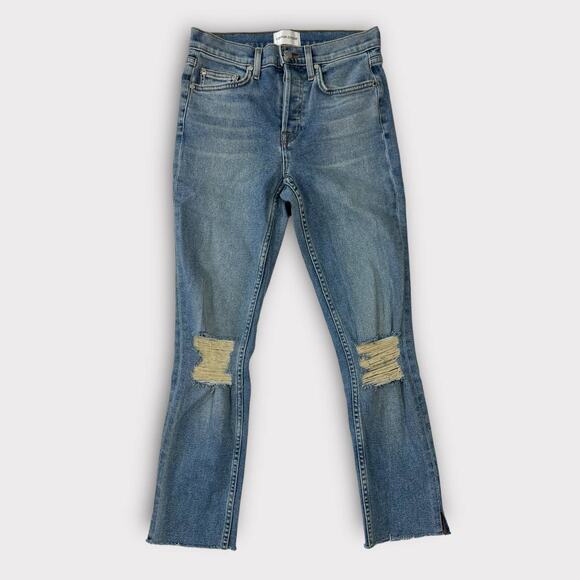 Cotton Citizen Distressed Split Hem Skinny Jeans Size 26 - Picture 1 of 9
